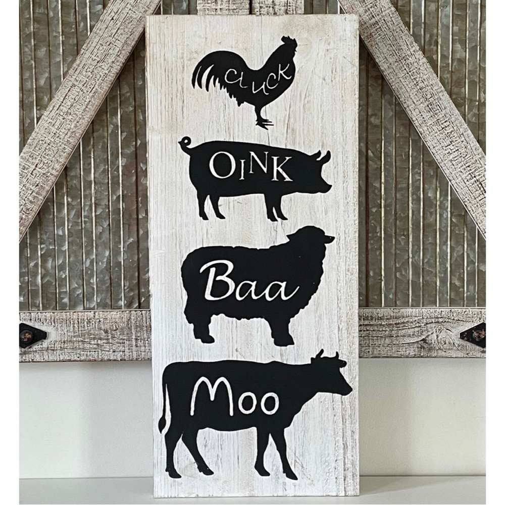 Farmhouse Stacked Animals Wood Wall Decor